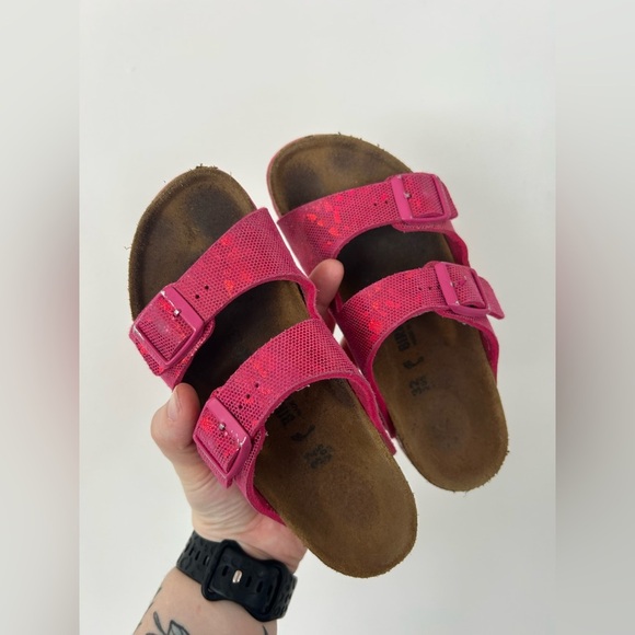 Birkenstock Arizona Birko-Flor Magic Galaxy Rose Girls EU 32 US 1.5 Sandals - Picture 1 of 8